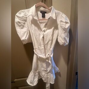 Darling White Denim Mini Dress